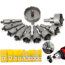 Juego 16pcs brocas circulares TCT 15/16/18/20/22/25/26/28/30/32/35/38/40/45/48/50mm para acero inoxi