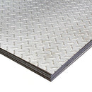 Plancha Antideslizante (Lagrimada) Para Pisos. Acero Inoxidable 1.22 X 2.44 M. Espesor 5 Mm. T-304