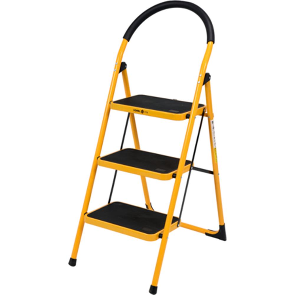 Escalera plegable de 3 escalones de banda de rodadura de acero resistente  con rosca antideslizante para cocina, hogar, jardín, oficina