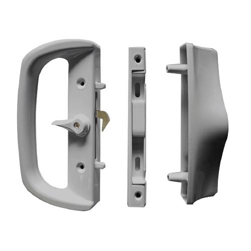 Cerradura-Tirador Silver Para Puertas Correderas De Aluminio. Con