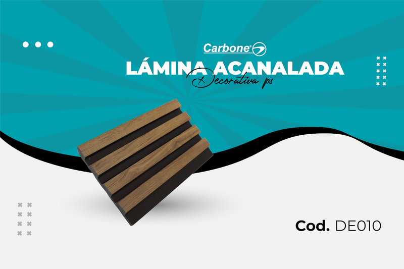 Lámina Acanalada Decorativa PS Wood and Black: Transformá tu Espacio con Elegancia y Estilo