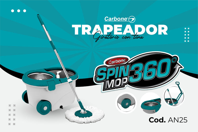 Trapeador Mop Plano de Microfibra con Cubo Exprimidor - Innovación en Limpieza