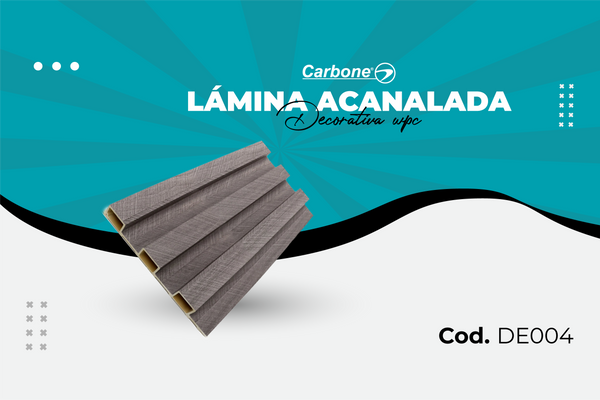 Lámina Acanalada Decorativa WPC Textured Grey: Estilo y Funcionalidad en Decoración