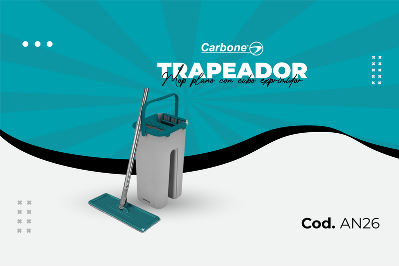 Innovación en Limpieza: Trapeador Mop Plano de Microfibra con Cubo Exprimidor