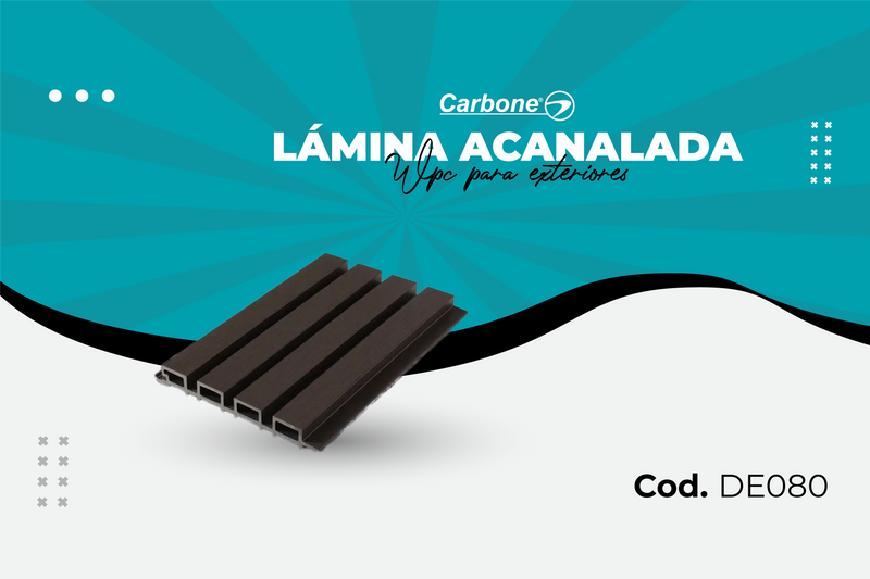 Lámina Acanalada Decorativa WPC Exteriores Wengue - Estilo y Durabilidad