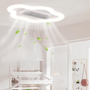 Abanico sin aspas Lampara LED Forma de Nube decorativa dimeable 3000-6500K  56x38cm control por voz 55w
