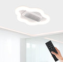 Abanico sin aspas Lampara LED Forma de Nube decorativa dimeable 3000-6500K  56x38cm control por voz 55w