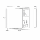 Gabinete Superior para Baño con Espejo 65×11×60 cm Carbon Fiber color Gris
