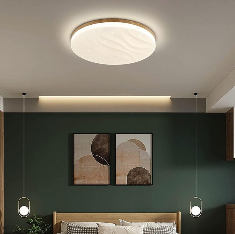 Lampara LED decorativa circular Diseño relieve Plafon 35 cm diametro 3CCT 3000-6500k 14" (35cm) 24W