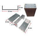 Conector a muro tipo U Para Tubo pérgola decorativa interiores 100x50mm