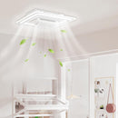 Abanico sin aspas Lampara LED Cuadrada decorativa dimeable 3000-6500K de 21" (54cm) 75w