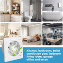Extractor de Aire compacto 6'' para Pared. Silencioso y de fácil instalación, Ideal para Baños y Cocinas 110V