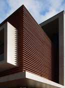 Pérgola WPC Tubo Cuadrado Grande Madera Wengue Exteriores 100x100x2900mm