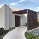 Pérgola WPC Tubo Cuadrado Grande Madera Wengue Exteriores 100x100x2900mm