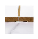 Perfil T Remate Central entre Laminas de 8 mm Bambú WPC PVC 3m long SILVER