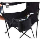 Silla plegable color negro de 45cm x 50cm x 80cm con cooler y portavasos