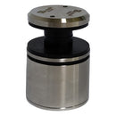 Boton para barandas vidrio ajustable regulable SUS304 ø 41*34mm de 10 a 16 mm. Acero inox satinado.