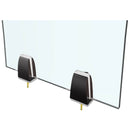 Soporte clip para barandas de vidrio 10-14 mm. Aluminio color negro satinado