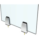 Soporte clip para barandas de vidrio 10-14 mm. Aluminio satinado