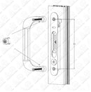 Tirador en forma de C tornillo oculto Blanco