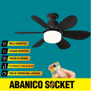 Abanico De Techo 20" socket E27 Con Luz Led Tono ajustable 3000/4000/6500K, 1900 Lumens 6 Aspas 3 CCT 520X185mm