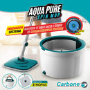 Trapeador AquaPure Spin Mop giratorio con tina separadora de agua limpia y sucia de 3 lts