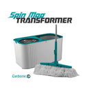 Trapeador Spin Mop Transformer giratorio tina de 9L enjuague y secado por centrifuga