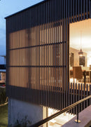 Pérgola WPC Tubo Cuadrado Grande Madera Wengue Exteriores 100x100x2900mm