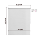 Persiana Roller Sun screen BLANCO SLOOP 140X220CM INSPIRE