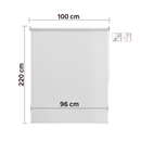 Persiana Roller Sun screen BLANCO SLOOP 100X220CM INSPIRE