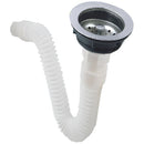 Tubo de desagüe de fregadero con canasta. 4-1/2". Manguera de drenaje flexible.