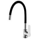 Grifo de fregadero flexible. Color negro. Pluma llave para fregador de cocina. Cuello de silicona flexible.