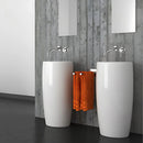 Grifo de lavamanos para empotrar. Color cromado. Acero inoxidable. Pluma llave para lavabo de pared. Viene en juego.