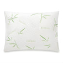 Almohada Bamboo 40x65cm. Cojín de Fibra de Bambú Suave y Transpirable con Funda Ecológica. Almohada Ergonómica con Relleno de Algodón Antialérgico.