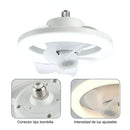 Lámpara De Techo Ventilador 360° Giratoria. Luz LED Regulable. Abanico Silencioso. Socket E27. A Control Remoto. 110V.