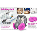 Respirador máscara de gas de rostro completo reutilizable 17 en 1