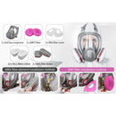 Respirador máscara de gas de rostro completo reutilizable 17 en 1