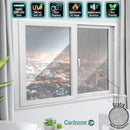 Ventana Corredera UPVC Blanca 120X90cm Anti UV  Vidrio de seguridad Templado 5mm (5 años de Garantía) Incluye malla mosquitera y Kit de ventana Francesa
