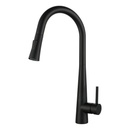 Grifo de fregadero. Color negro. Acero inoxidable. Pluma llave para fregador de cocina. Cuello cisne.