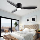 Abanico De Techo Con Lámpara. 3 tonos De Luz. 52" Ventilador Con Control Remoto. Fan 110V Color negro