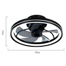 Abanico de Techo Ventilador LED (Color Negro). 3 Tonos de Luz. Ventilador Silencioso 110V.
