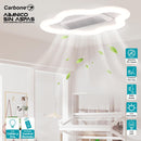 Abanico sin aspas Lampara LED Forma de Nube decorativa dimeable 3000-6500K  56x38cm control por voz 55w