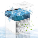 Abanico Acondicionador De Aire Con Agua Portátil. 3 velocidades. Carga USB. 500ml. Humidificador y purificador de aire.