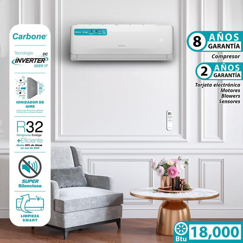 Aire acondicionado Split Inverter 18,000 Btu R32 SEER17