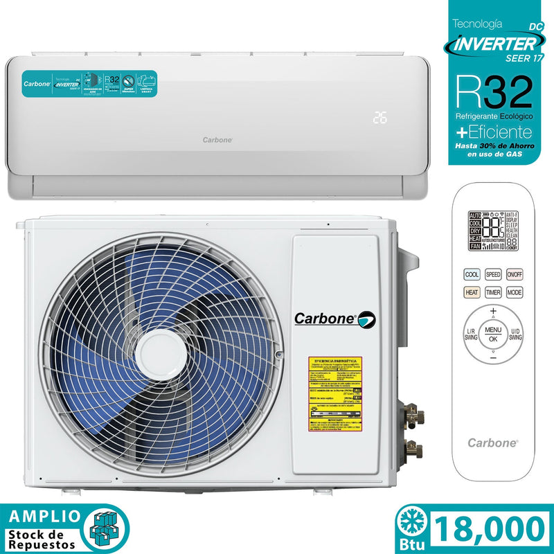 Aire acondicionado Split Inverter 18,000 Btu R32 SEER17