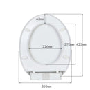 Tapa para inodoro asiento color blanco 17" Caida lenta. Tapa para poseta  pequeña