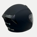 Vista del casco abierto CARBONE Air negro mate para motocicleta