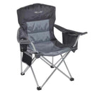 Silla plegable color negro de 59cm x 59cm x 99cm con cooler y portavasos