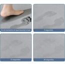 Alfombra De Baño de diatomeas Super Absorbente Antideslizante. Tapete baño De Secado Rápido. 60x39 Cm.Gris