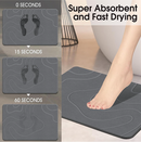 Alfombra De Baño de diatomeas Super Absorbente Antideslizante. Tapete baño De Secado Rápido. 60x39 Cm.Gris